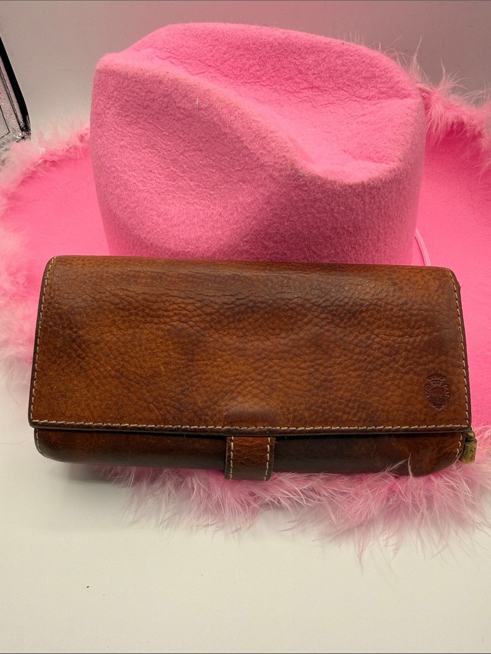 VTG felisi made in Italy 🇮🇹 PATINA Classic Brown Leather Women's Wallet